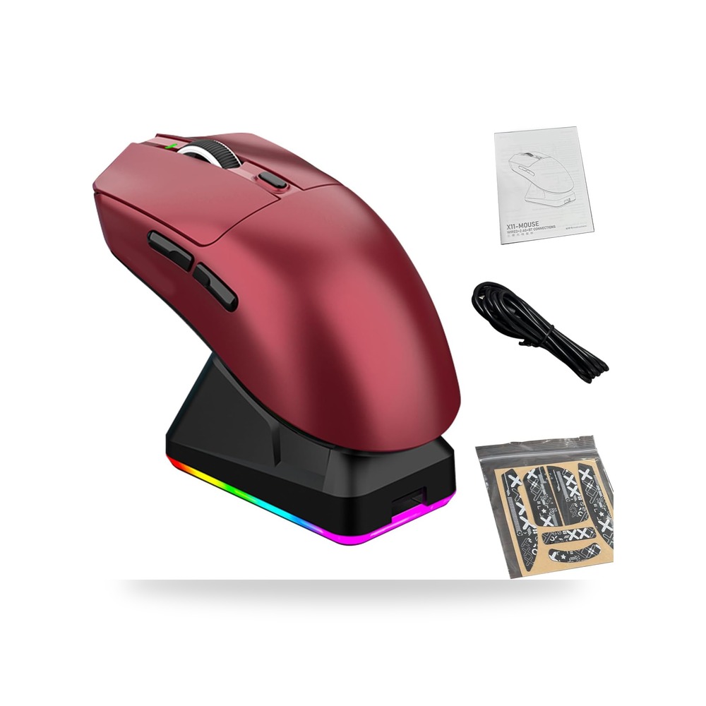 ماوس العاب خفيف الوزن من زوميوزي، اتصال RGB 3 اوضاع مع XUMIUZIY