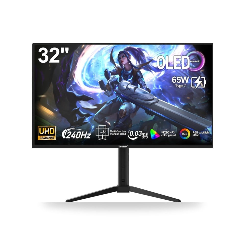 شاشة ألعاب كيو دي اوليد 32 بوصة، QHD 240Hz موديل DCI-P3