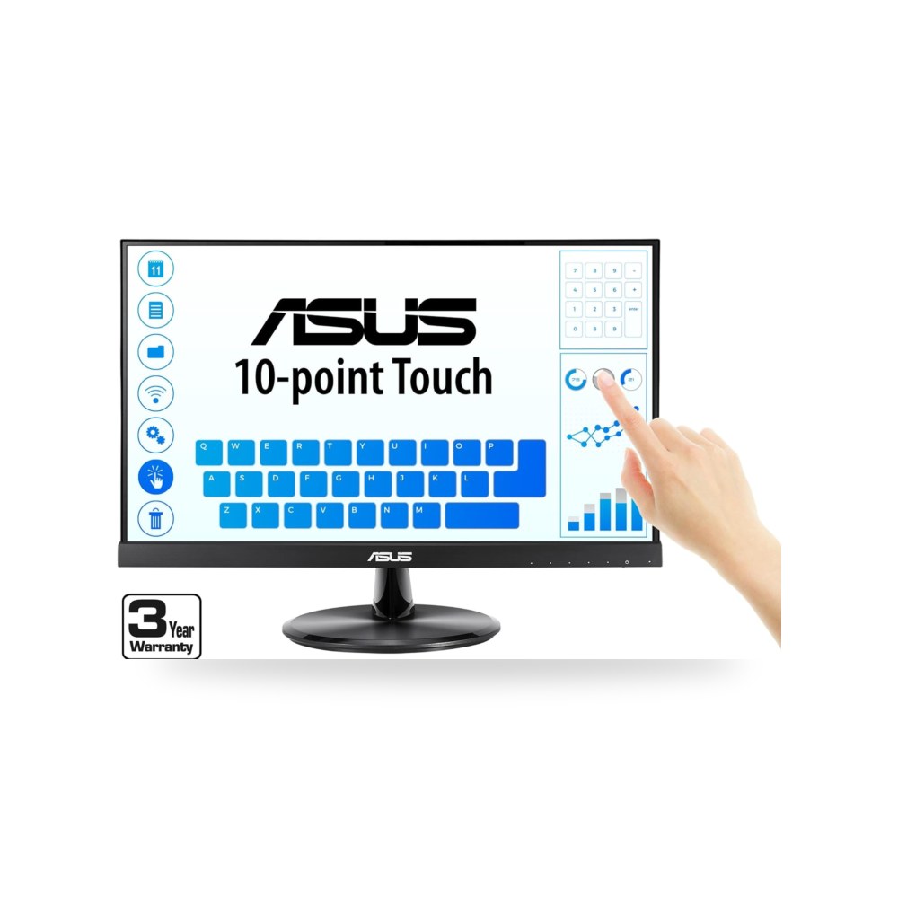 شاشة VT229H مقاس 21.5 بوصة، 1080 بي، اي بي اس، 10- نقاط اسوس