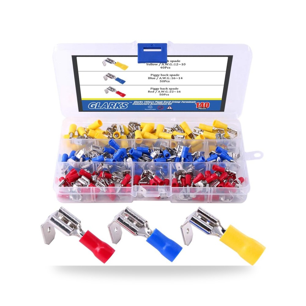غلاركس مجموعة متنوعة من 140 قطعة مقاس 22-16-14 - 12-10 نصف