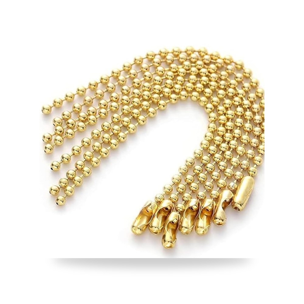 سلسلة الخرز الكروي من تزويق، سلسلة خرز ذهبية 4 (100 قطعة)