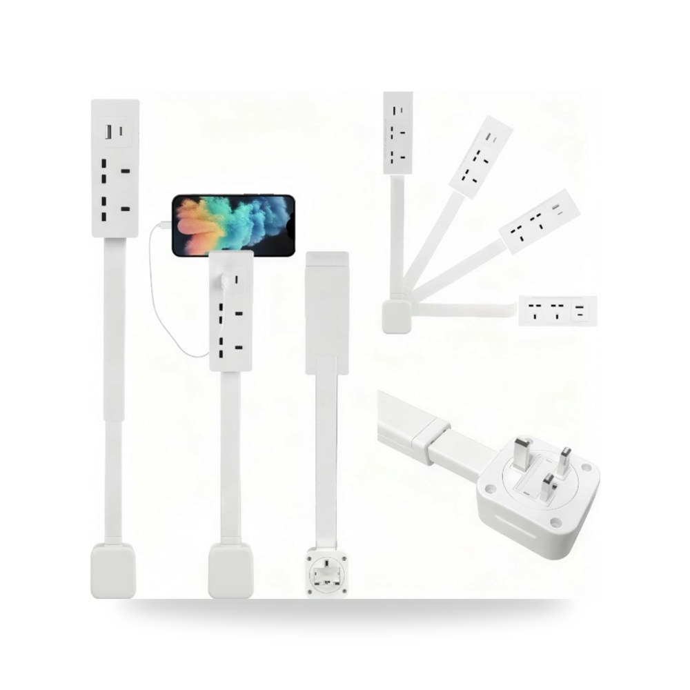 شريط طاقة 5 في 1 بطول 71.6 سم بمنفذ USB نوع ايه وUSB-C