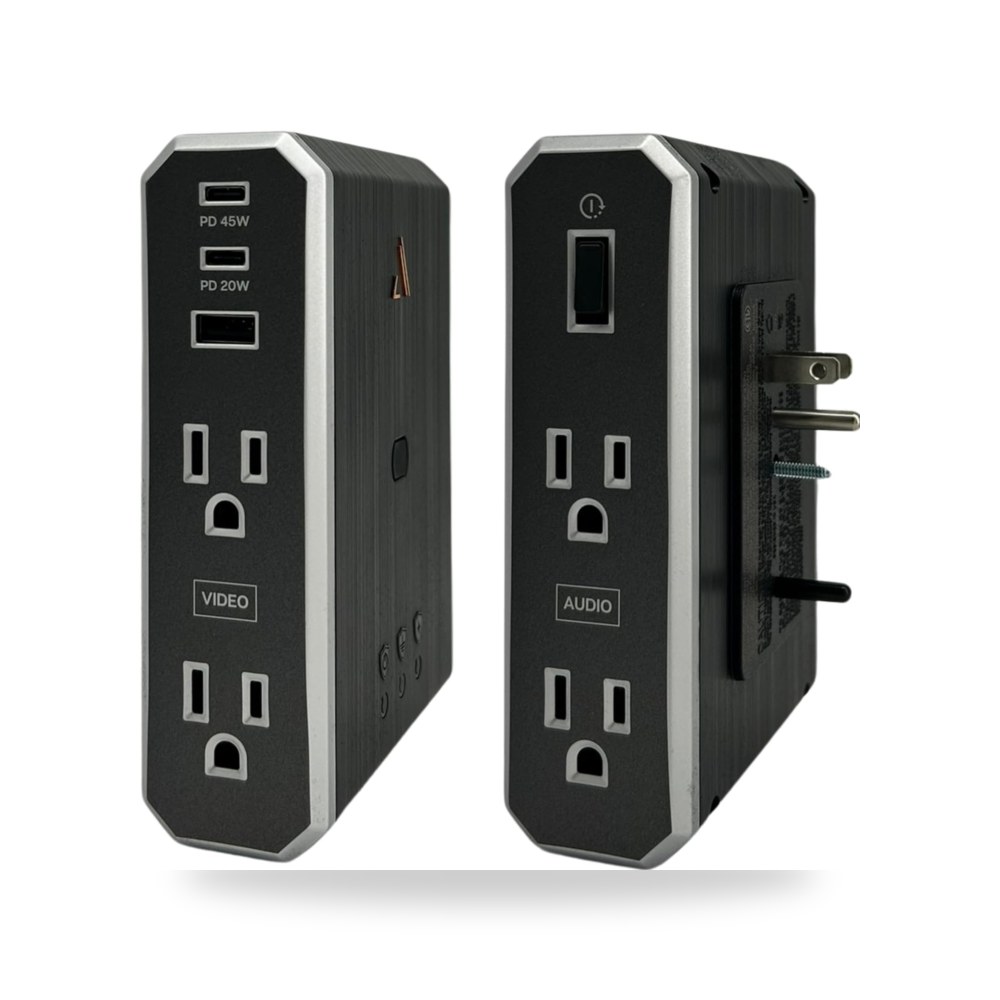 اوستير واقي اندفاع التيار الكهربائي 4 منافذ من سلسلة 7، موديل USB-C