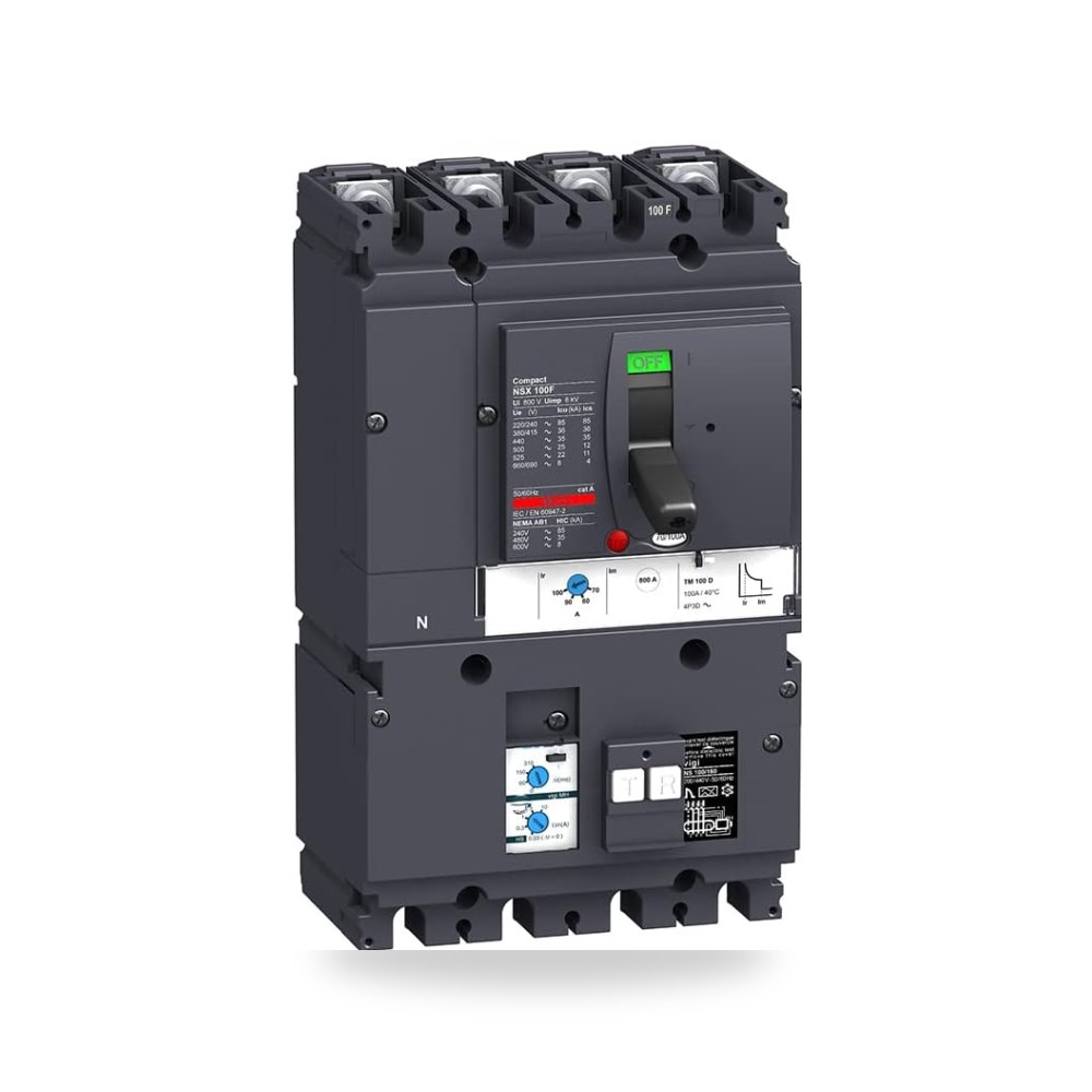 LV429957 MCCB Vigi MH NSX100F TMD 16А 4p4d 36kA قاطع دائرة
