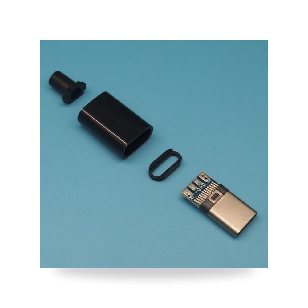 10 مجموعات - وحدة 4 في 1 USB-C نوع 2.0 قابس ذكر مع لوحة PCB