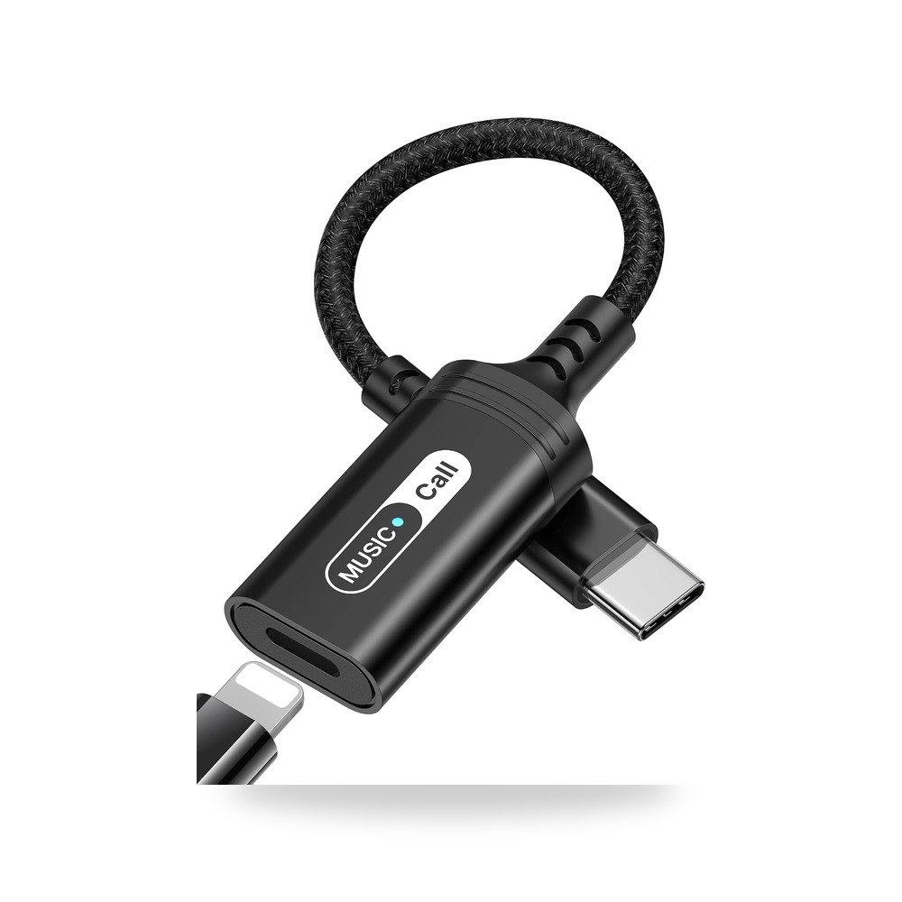 محول صوت USB C لسماعات لايتنينج معتمد من ام النوع سي ذكر الى انثى