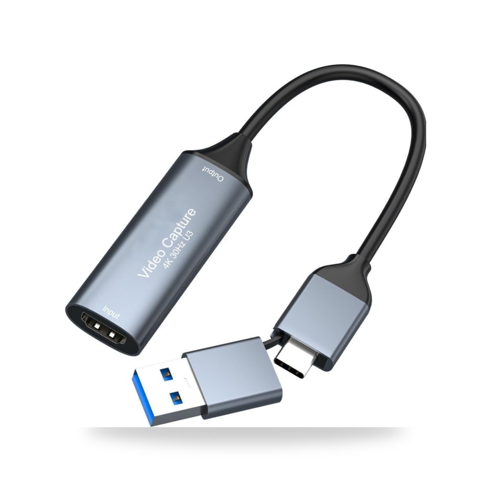 بطاقة تسجيل فيديو، محول HDMI 4K الى USB 3.0 - نوع C، جهاز