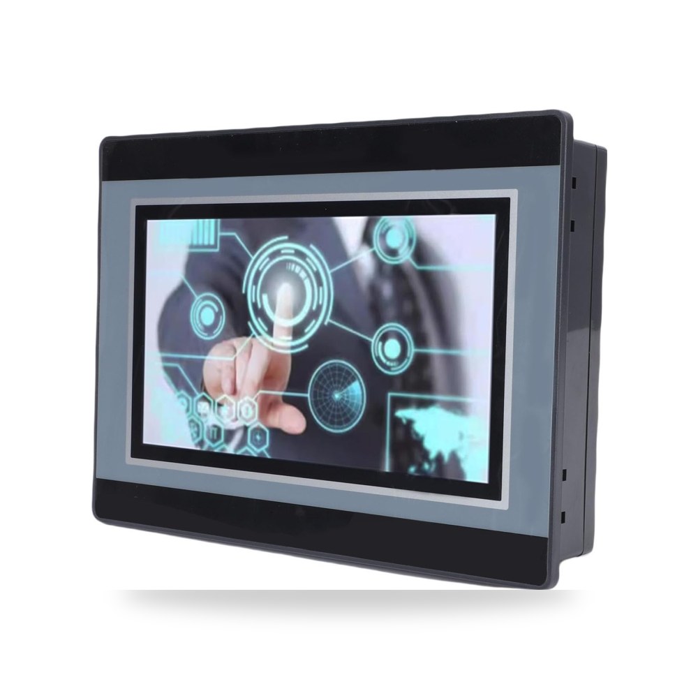 7 انش HMI PLC، وحدة تحكم مدمجة بشاشة تعمل باللمس ARM9 مع موديل RS232