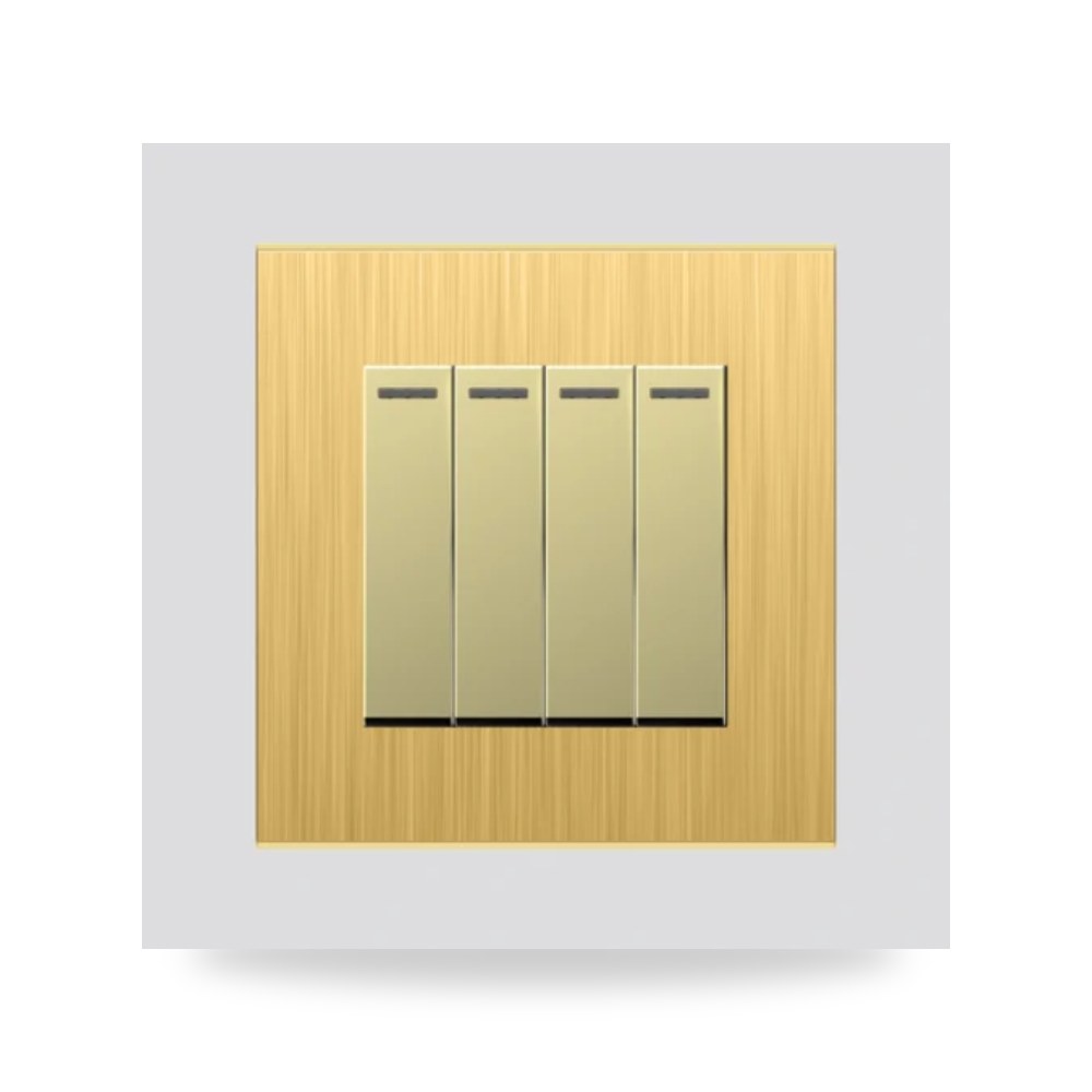 مفاتيح رباعي ثنائي الاتجاه الفولاذي الذهبي