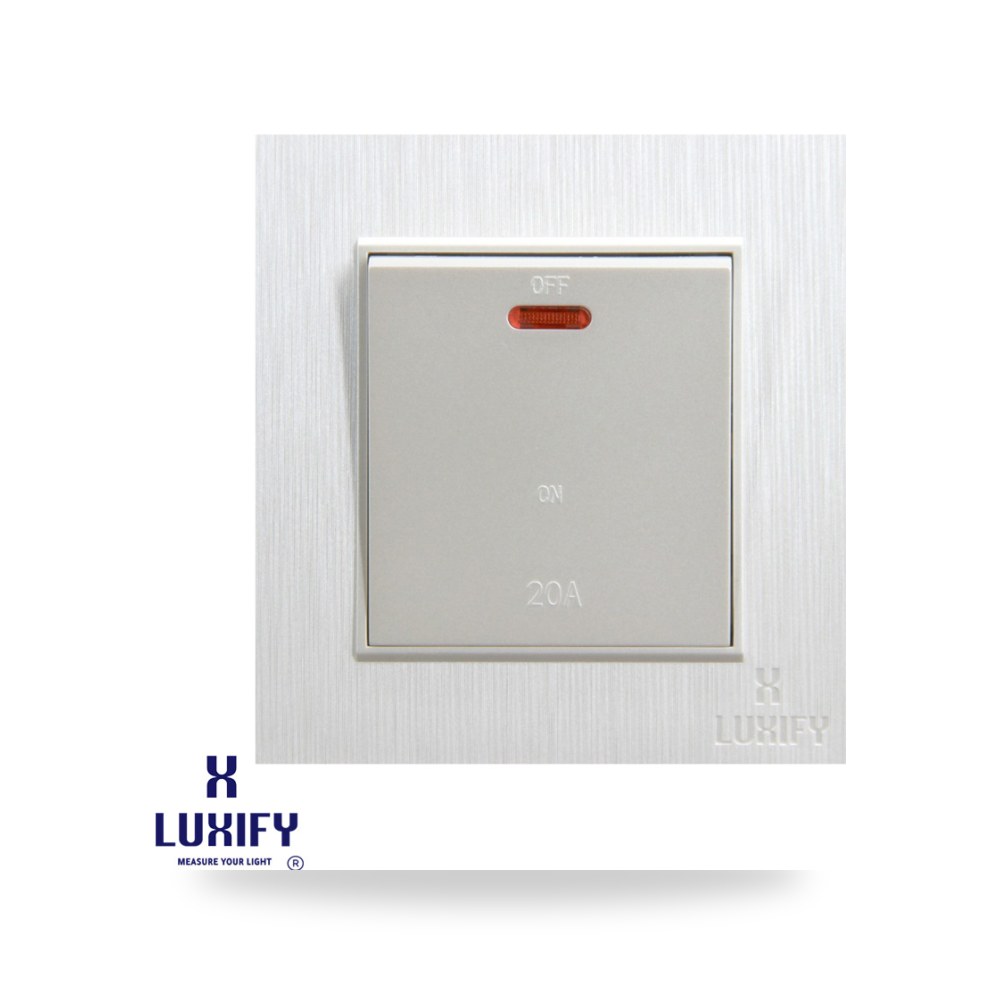 مفتاح سخان دبل بول 20A كبير لؤلؤي لوكسيفاي (Luxify)