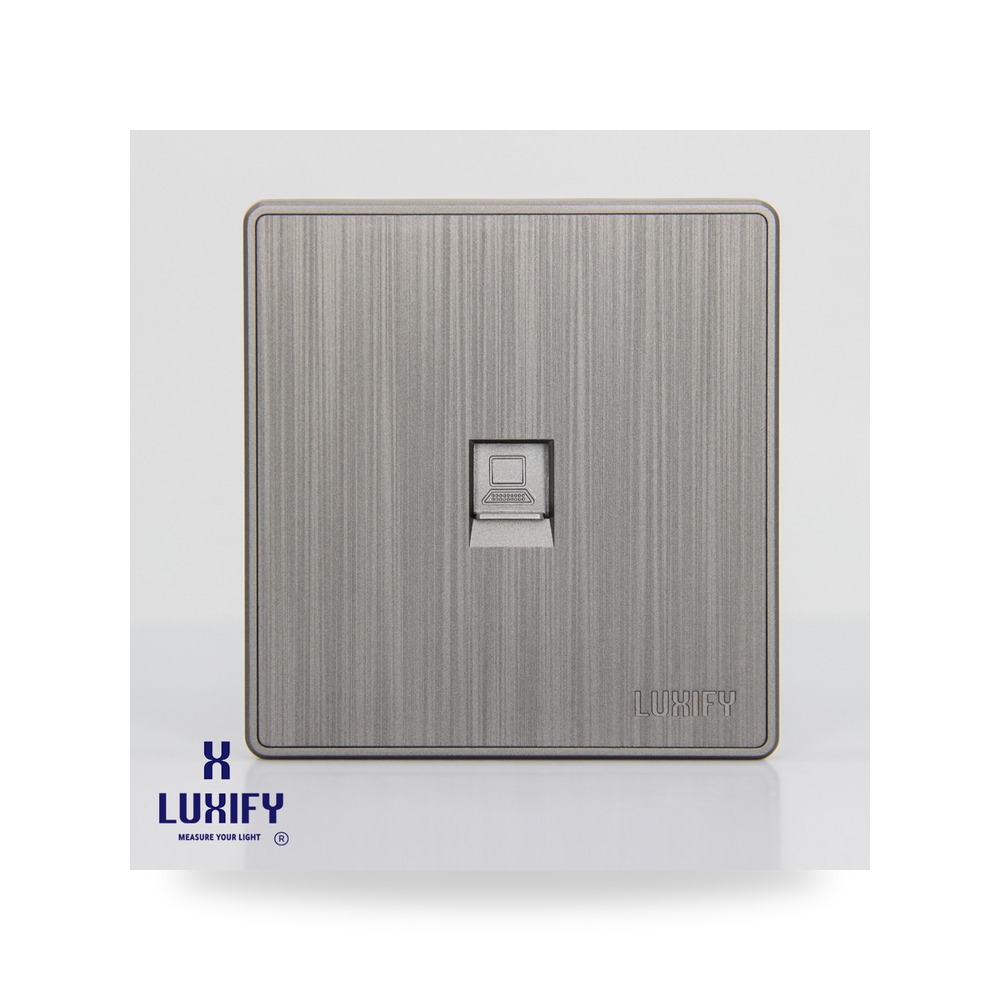 فيش شبكة ومودم Cat6 بيانو سلفر 006859 لوكسيفاي (Luxify)