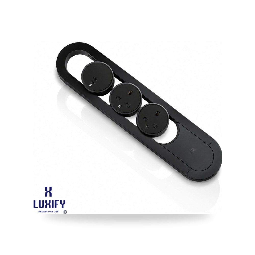باكيج مسطرة فيش مجوف اسود 40 سم 008877 لوكسيفاي (Luxify)
