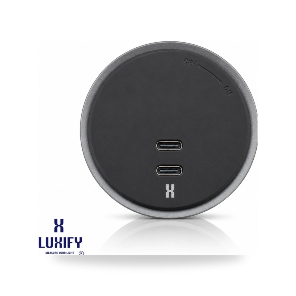 فيش تراك مجوف اسود مدور 2تايب سي لوكسيفاي (Luxify)