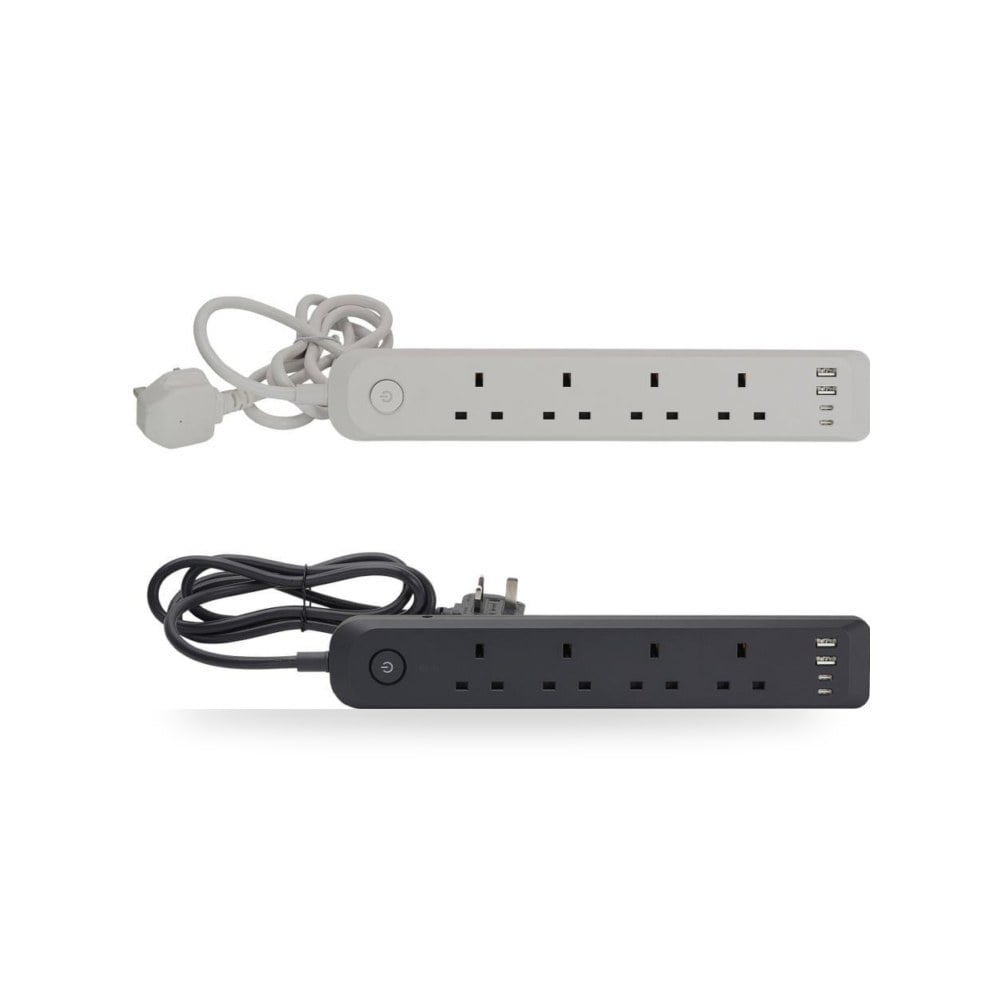 توصيلة كهرباء 8 منافذ مع USB طراز Simon 003123