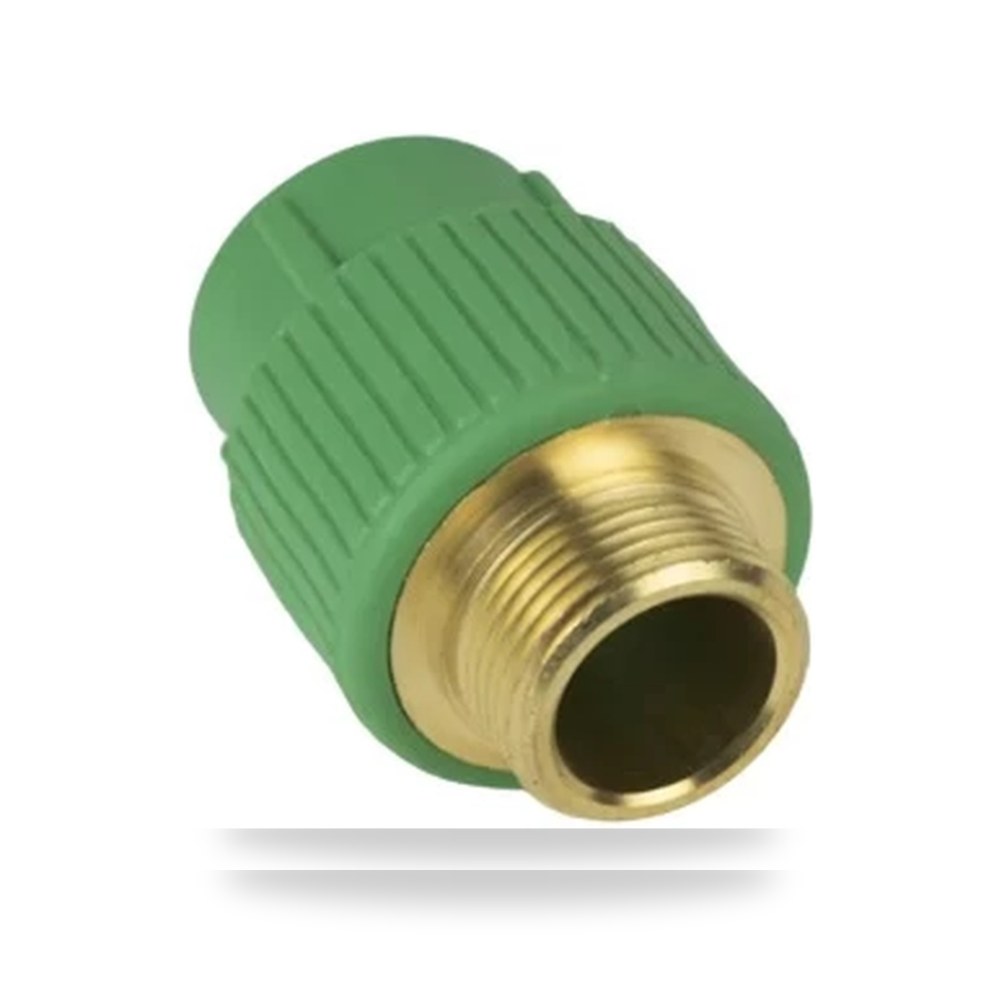 جلبة مع سنه ذكر أخضر نحاس أصفر (Brass) مصنع عسك للانابيب الحراريه موديل