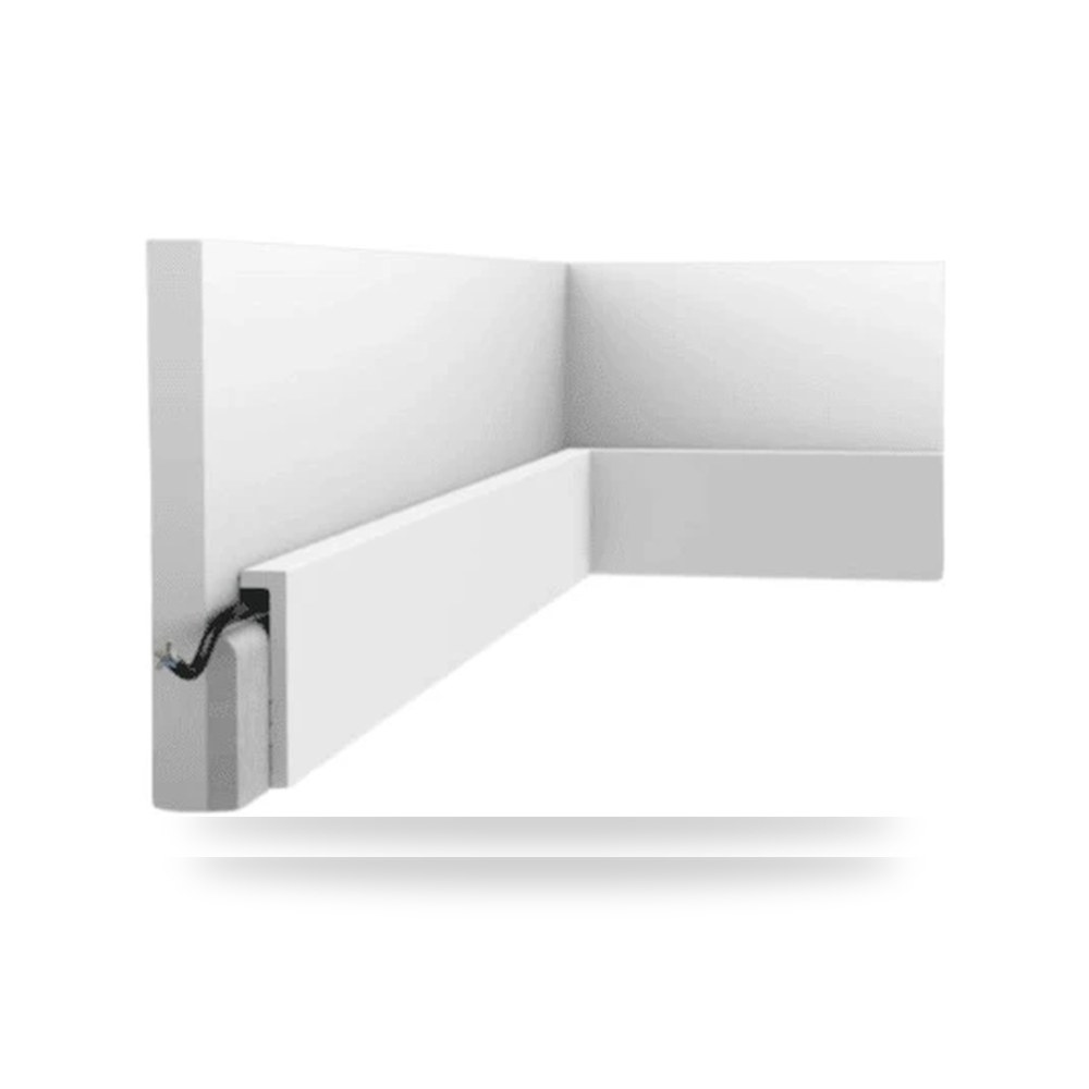 نعلة وزرة أرضيات ديكورية مقاومة للماء مقاس 200 × 10 × 2.2 سم لون ابيض طراز CHW1580257