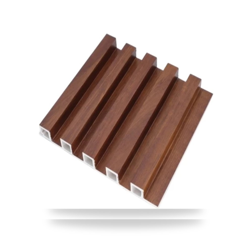 ألواح تكسية جدران داخلية بديل الخشب المضلع Fluted Panel مقاس 290×20 سم لون بني خشبي طبيعي