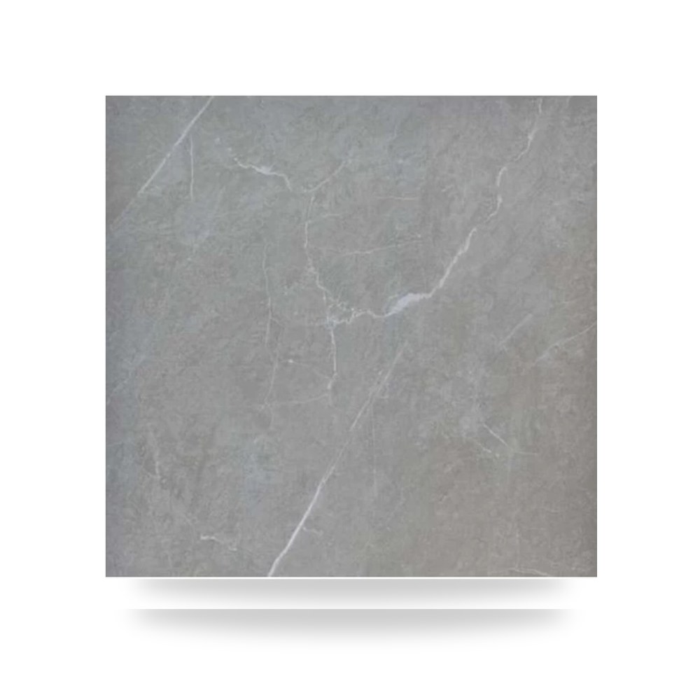 بلاط أرضيات بورسلان مطفي مقاس 60 × 60 سم شركة المهيدب Al-Muhaidib لون رمادي نخب أول قص