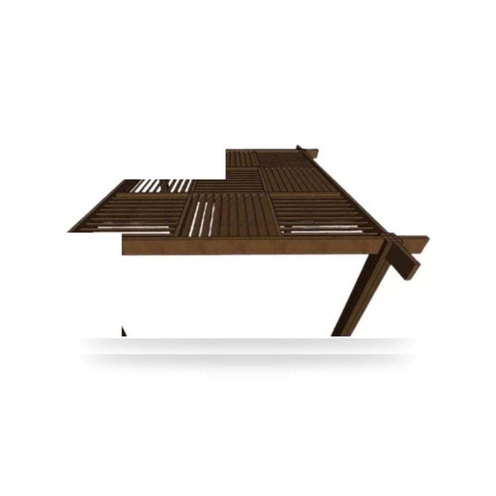 مظلات حدائق بي في سي بني YT-59348078 موديل name-louvre-domino-6-390