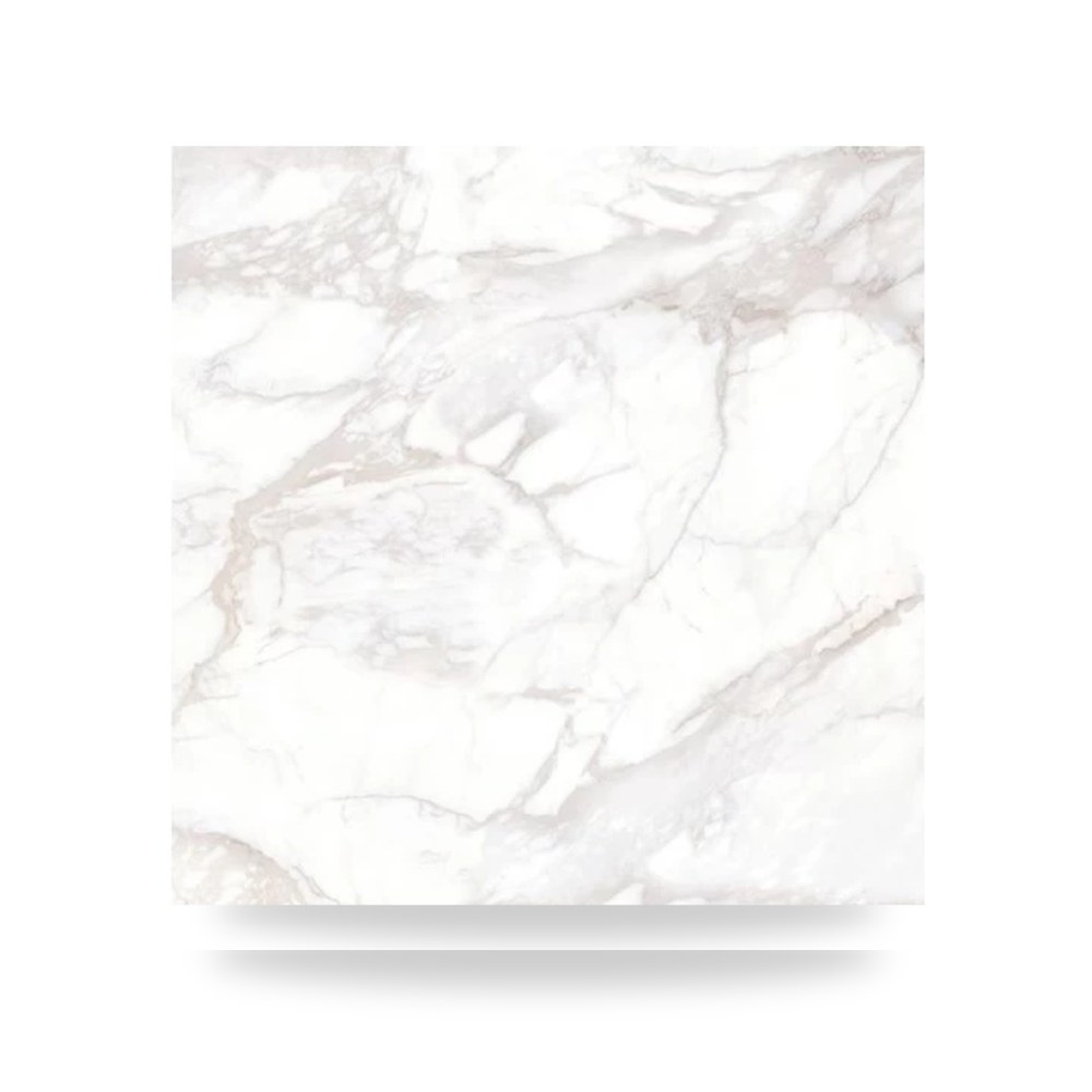 بلاط بورسلان أرضيات وجدران الفنار مقاس 120 × 120 سم تشطيب ناعم لون أبيض طراز R-17362 Exa