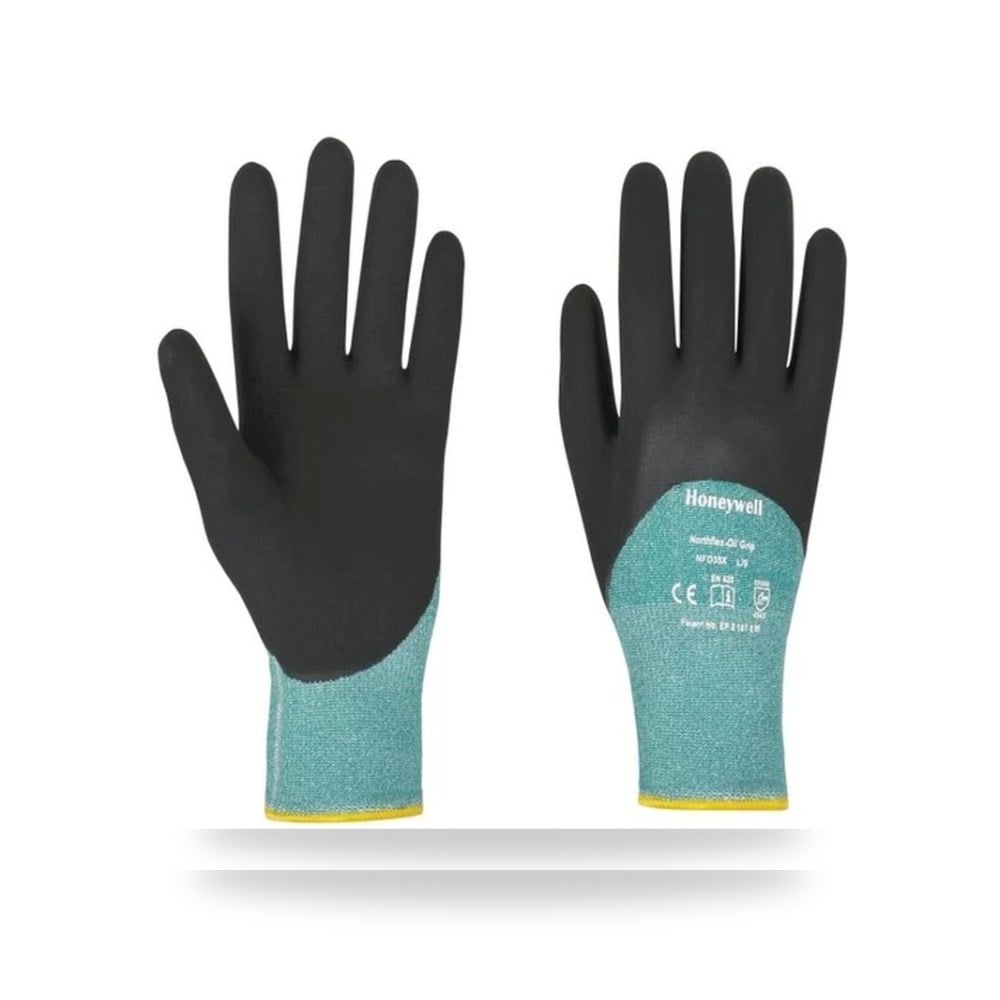 قفاز سلامة 25 سم اخضر و اسود Honeywell موديل 559