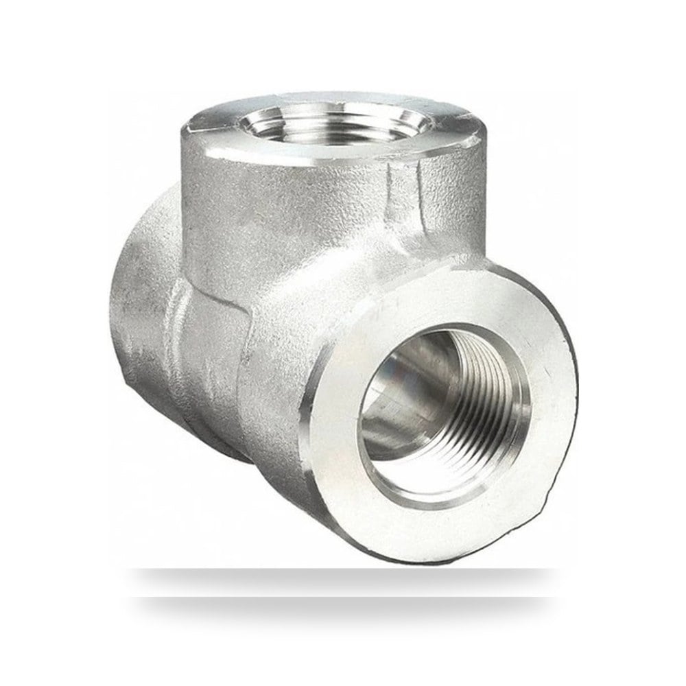 وصلات تي لأنابيب معدنية فضي ستانلس ستيل (Stainless Steel) موديل 388