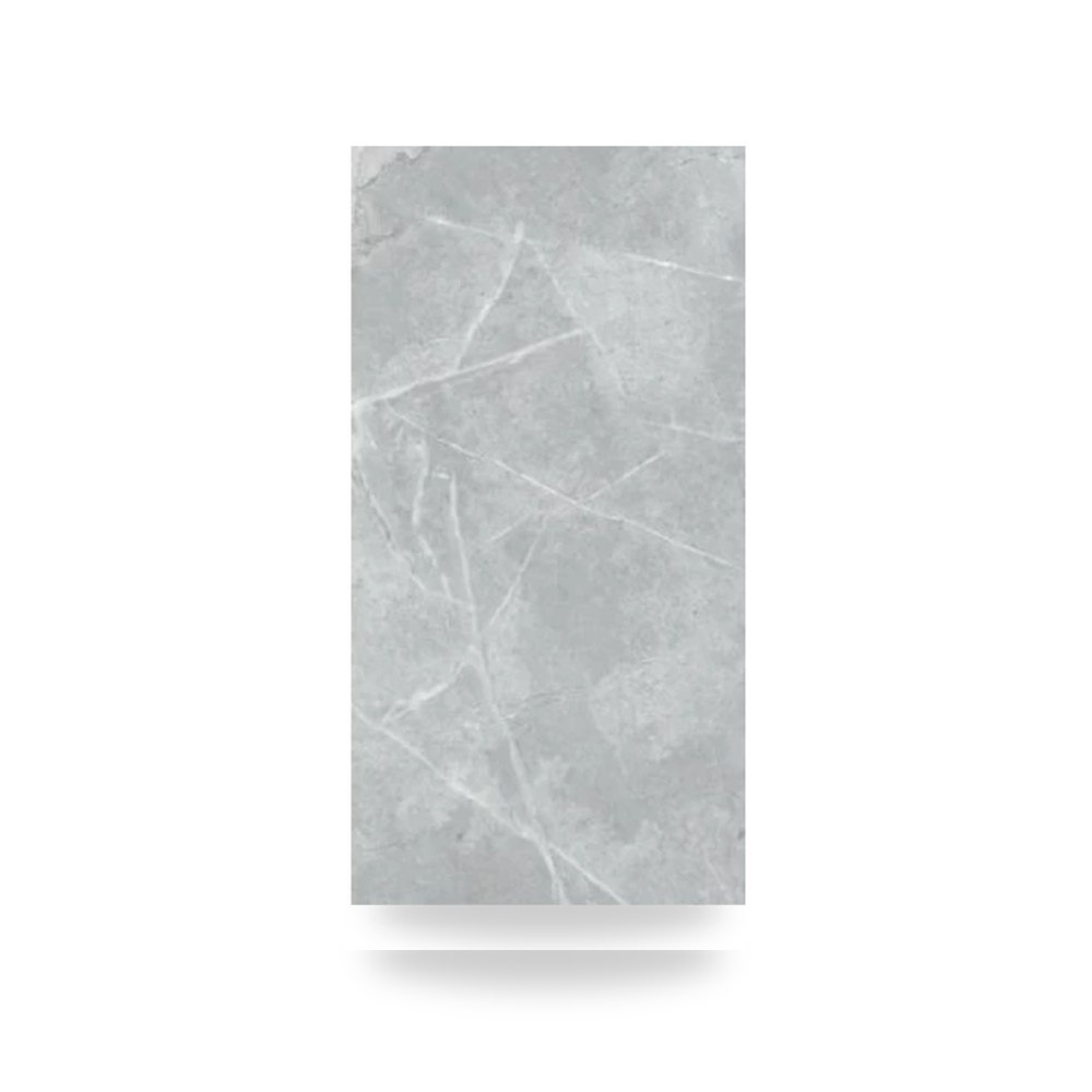 بلاط بورسلان أرضيات وجدران الفنار مقاس 30 × 60 سم تشطيب ناعم لون رمادي طراز R-22307 Exa