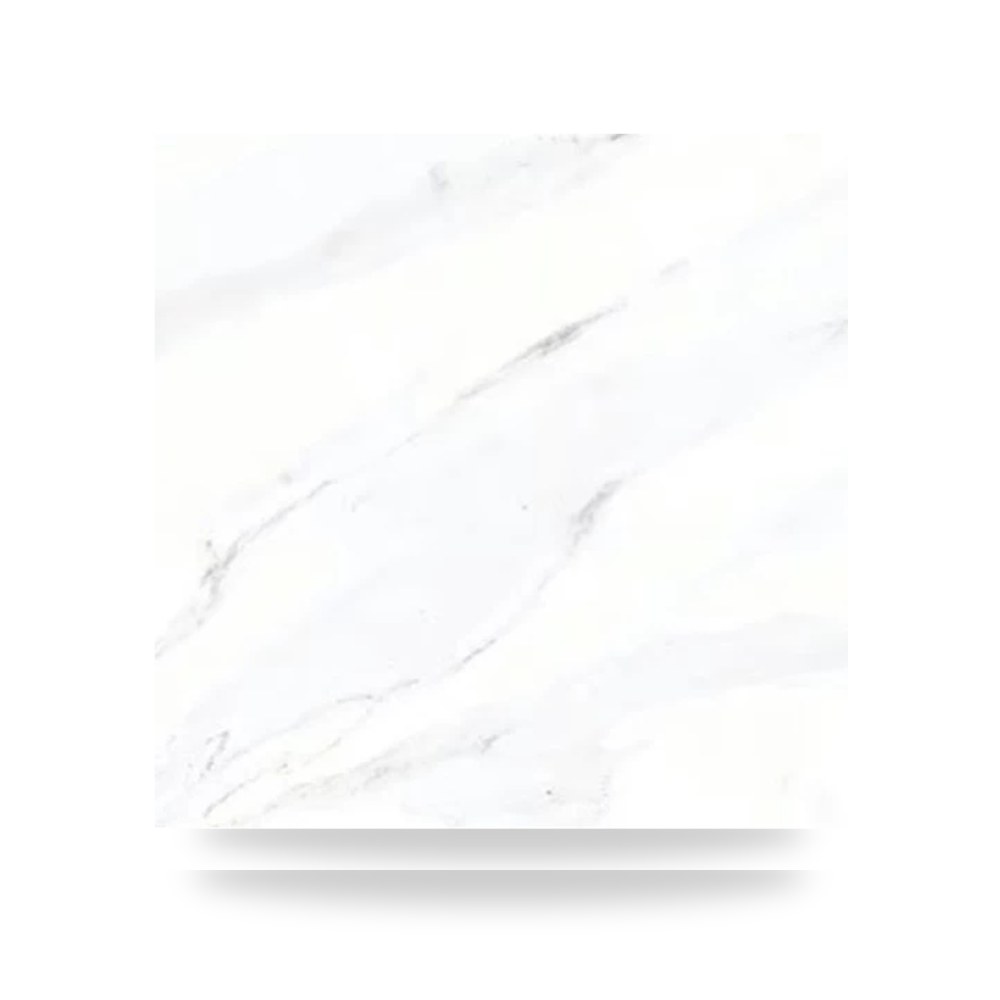 بلاط بورسلان أرضيات وجدران الفنار مقاس 60 × 60 سم تشطيب ناعم لون أبيض طراز R-22751 Exa