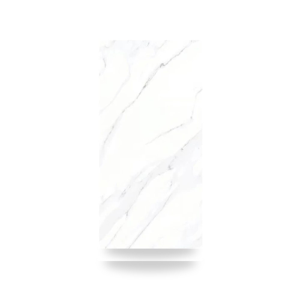 بلاط بورسلان أرضيات وجدران الفنار مقاس 60 × 120 سم تشطيب ناعم لون أبيض طراز R-22758 Exa
