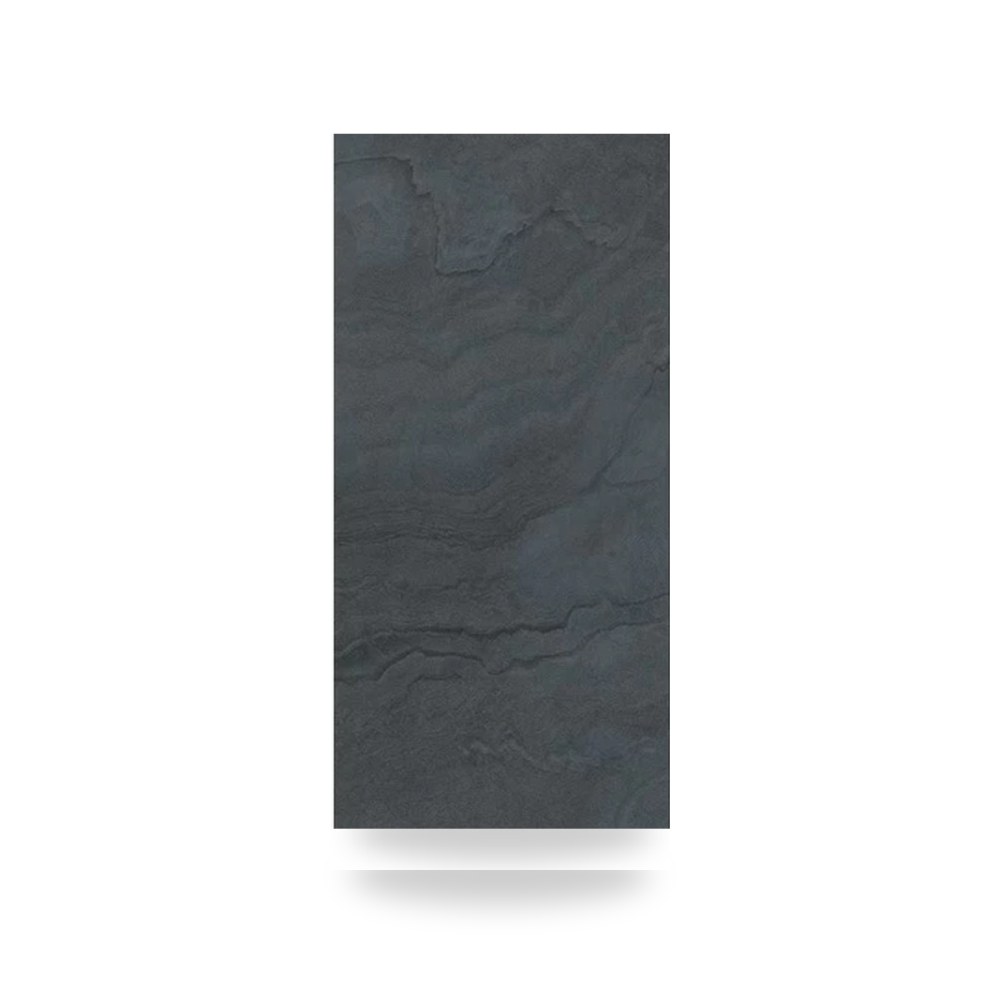 بلاط بورسلان أرضيات وجدران الفنار مقاس 30 × 60 سم تشطيب ناعم لون أسود طراز R-22771 Exa