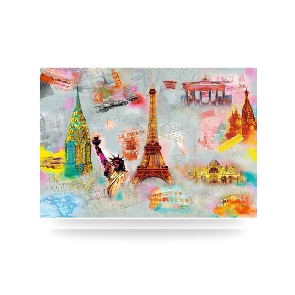 لوحة جدارية بانورامية ثلاثية الأبعاد 3D تصميم طبيعي ومعماري بانورامي فخم مقاس 366×254 سم