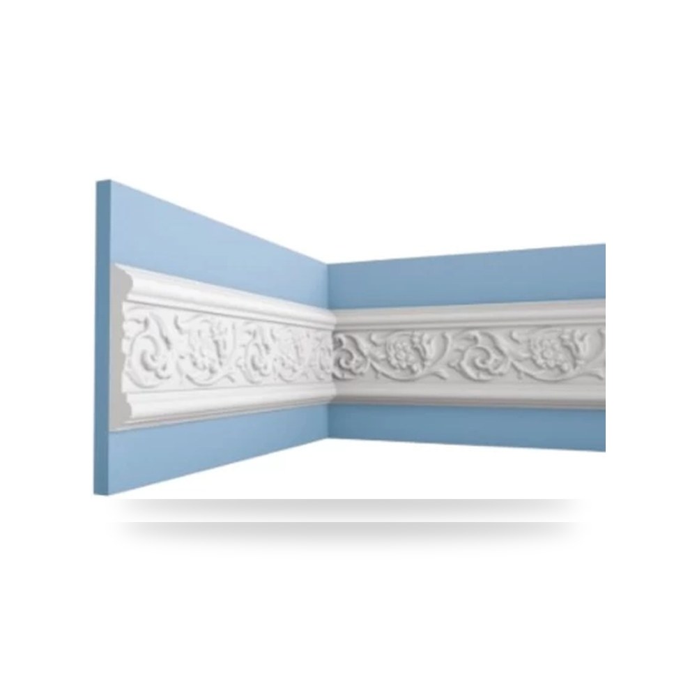 كرانيش فوم جداري 11 × 2cm 2.4m ابيض 11 × 2 سم ابيض موديل 498