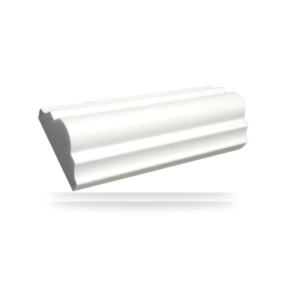 بانوهات جدارية فايبر 4cm معتمد 240 × 4 × 1.9 سم ابيض Crown Molding موديل 702