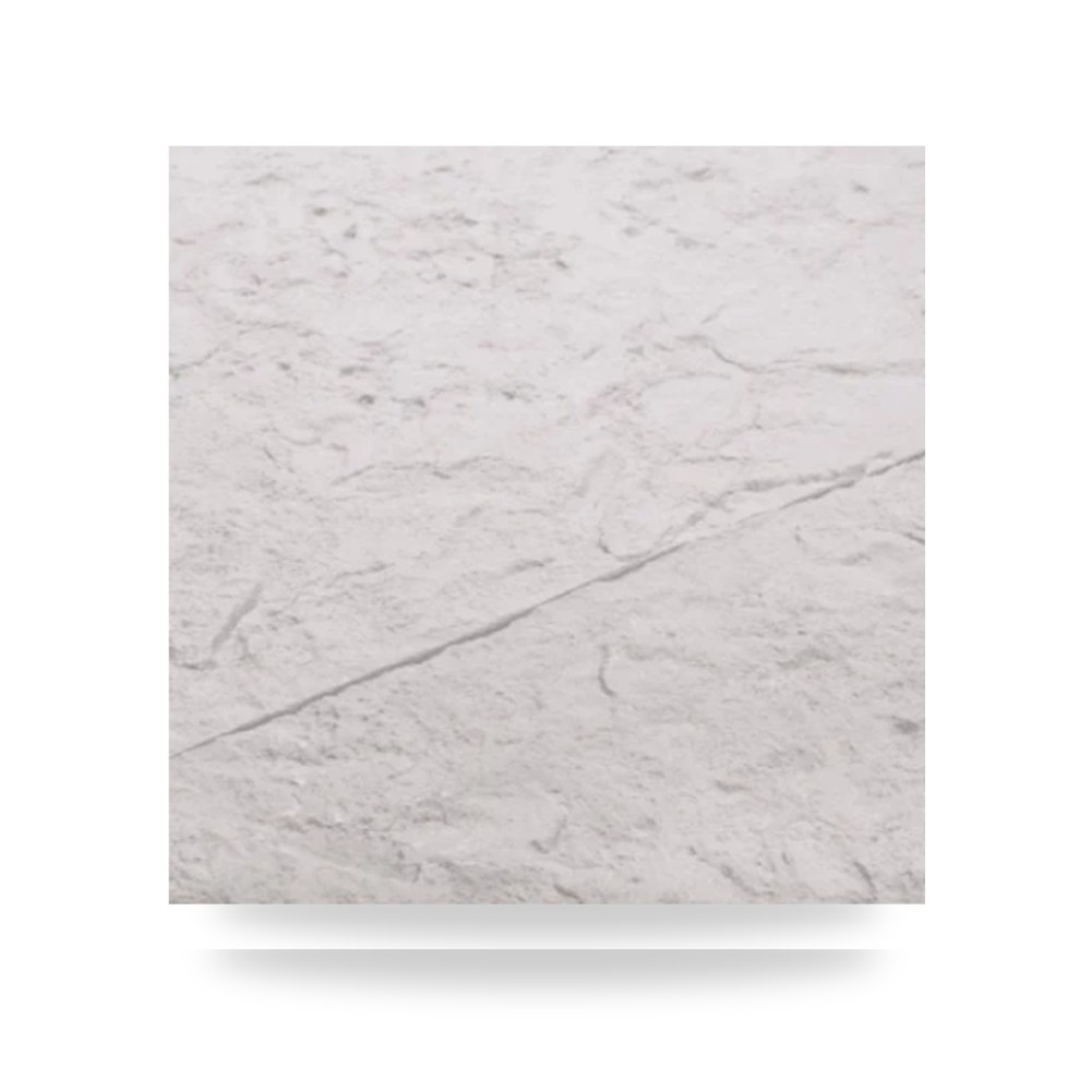 صفائح طين معالج مرنة MCM ثلاثية الأبعاد ديكورية للجدران والواجهات مقاس 120x60cm لون ابيض