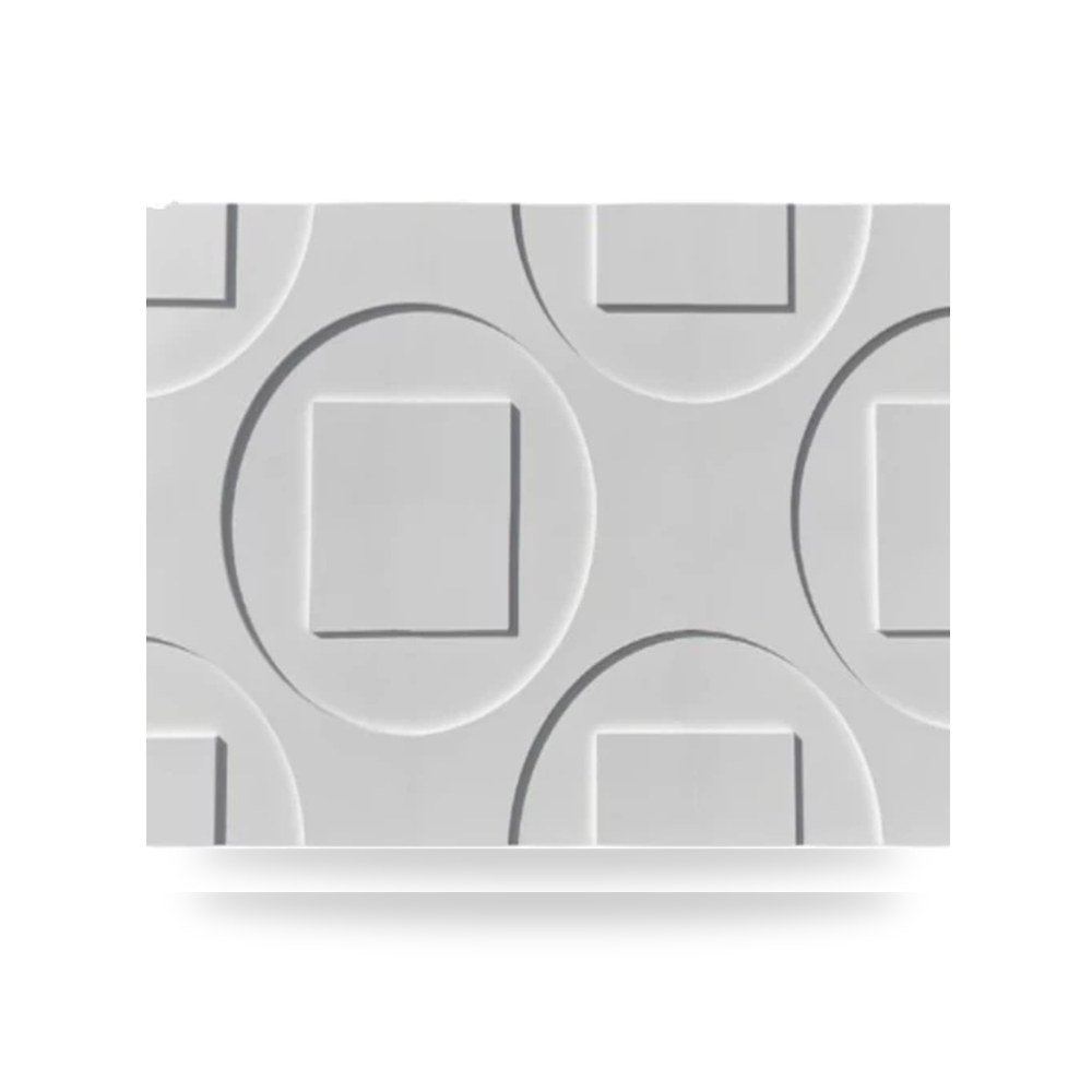 ألواح جدارية ثلاثية الأبعاد 3D ديكورية فاخرة شركة زخارف Zakharef مقاس 50x50cm لون ابيض