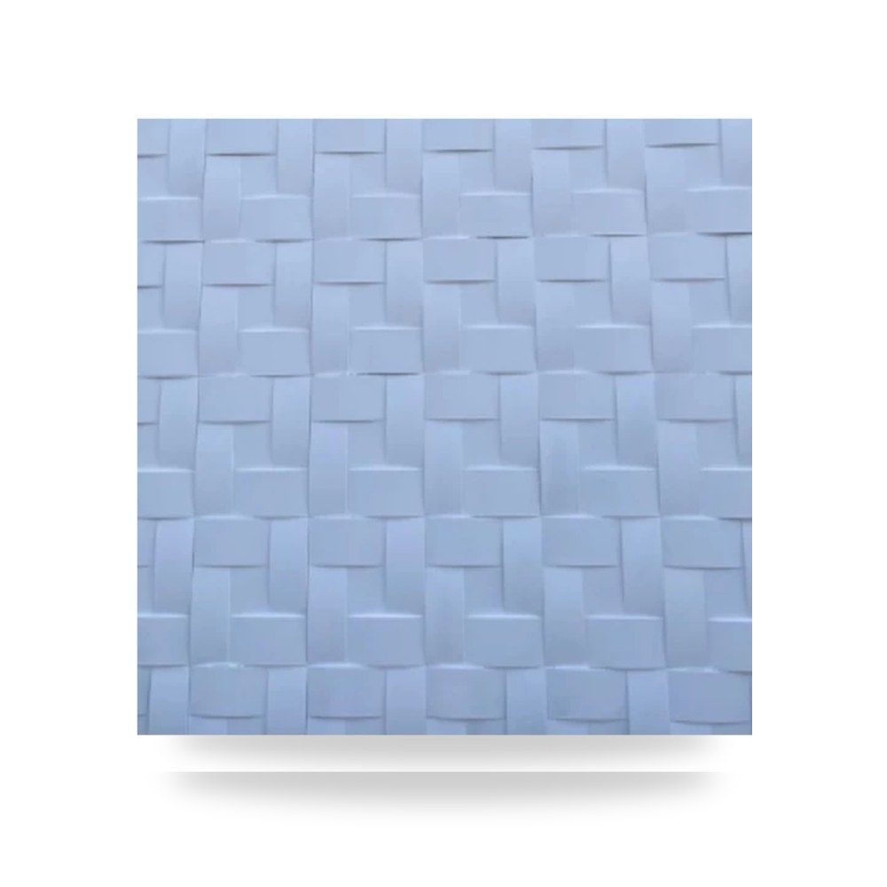 ألواح جدارية ثلاثية الأبعاد 3D ديكورية فاخرة شركة زخارف Zakharef مقاس 50x50cm لون ابيض