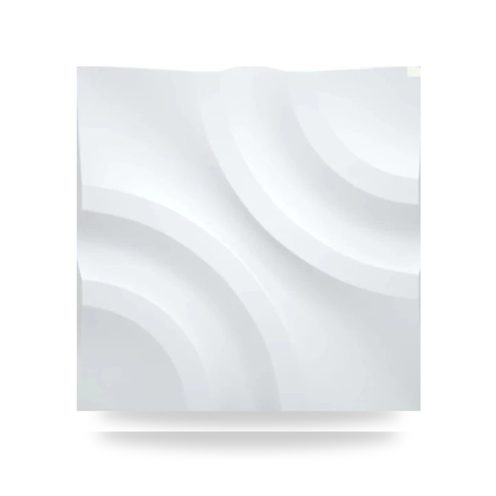 ألواح جدارية ثلاثية الأبعاد 3D ديكورية فاخرة شركة زخارف Zakharef مقاس 50x50cm لون ابيض