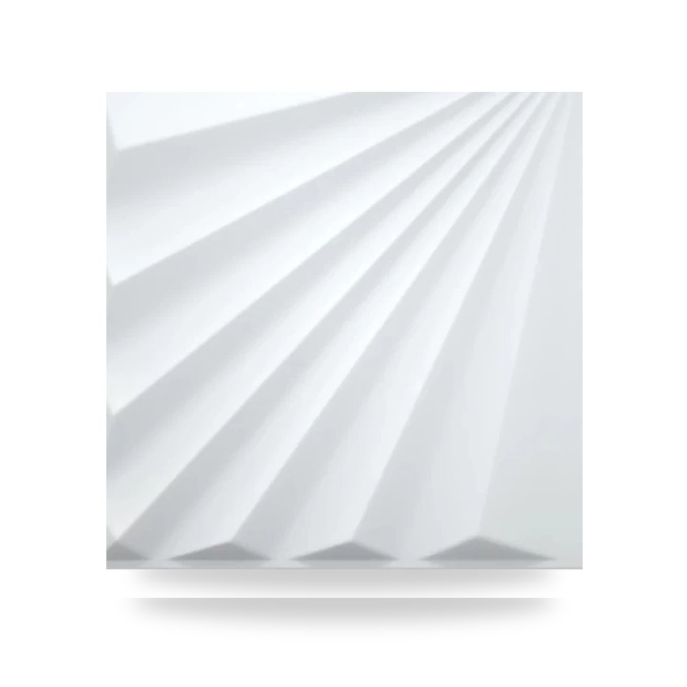 ألواح جدارية ثلاثية الأبعاد 3D ديكورية فاخرة شركة زخارف Zakharef مقاس 50x50cm لون ابيض