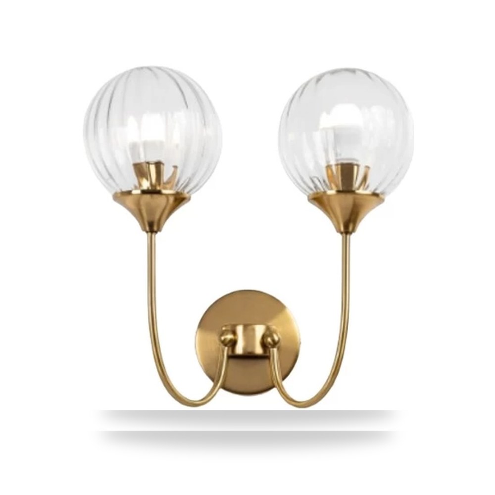 أبليك جداري مزدوج 2 Light 4850 ذهبي اباليك موديل 708