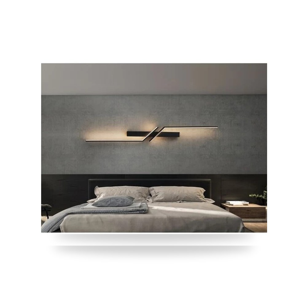 أبليك جداري ليد 100cm FAIRFIELD اسود اباليك موديل 621