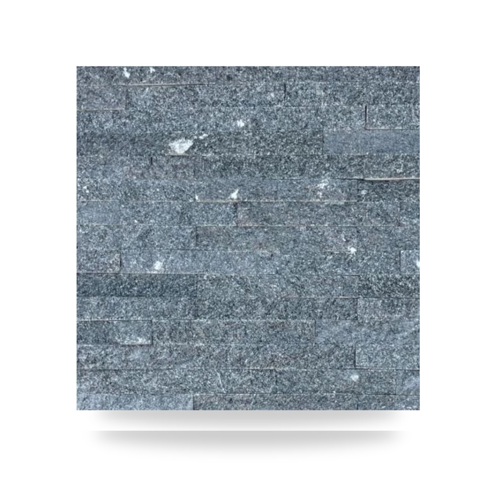 شرائح حجر جداري طبيعي للتكسيات المعمارية والواجهات مقاس 15 × 60 سم طراز SLATE 4 لون رمادي