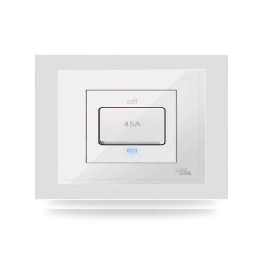مفتاح مكيف كهربائي 45A Art DNA 7×7 سم أبيض موديل 784