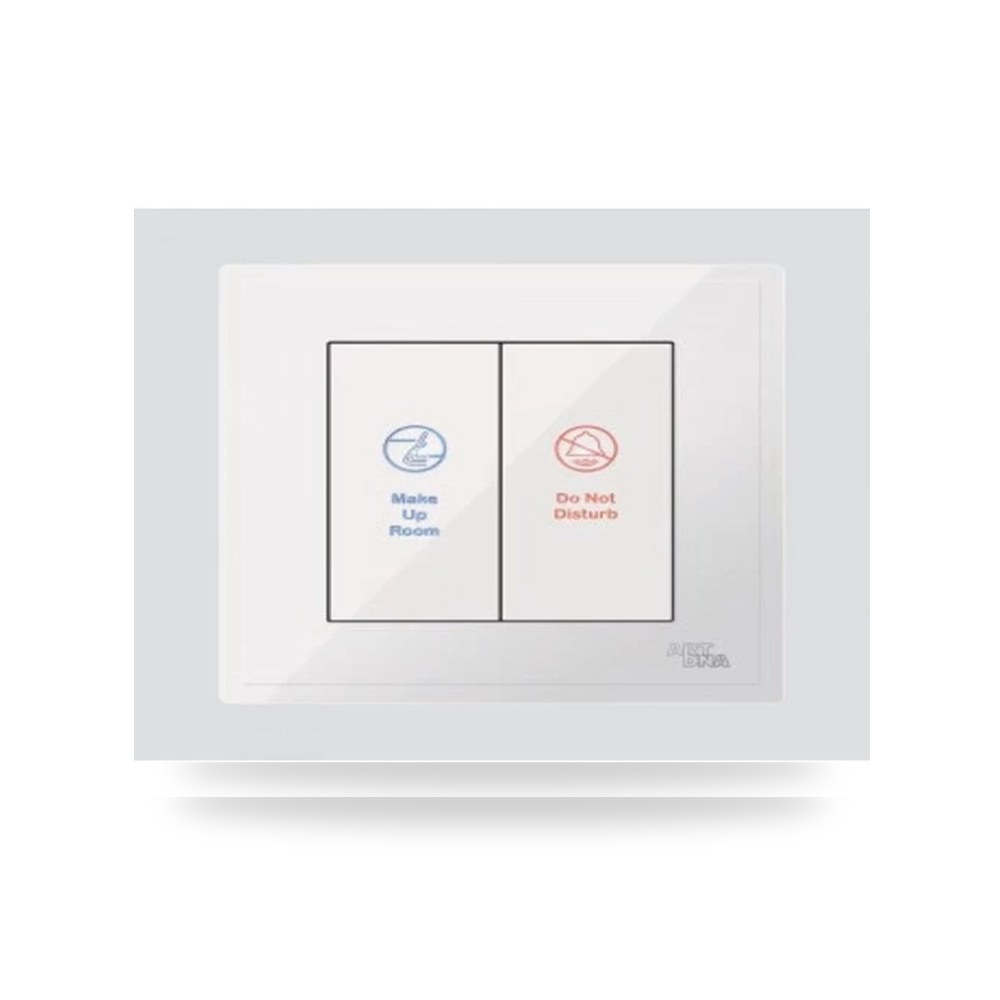 مفتاح تحكم فندقي جداري Art DNA 7×7 سم أبيض موديل 560