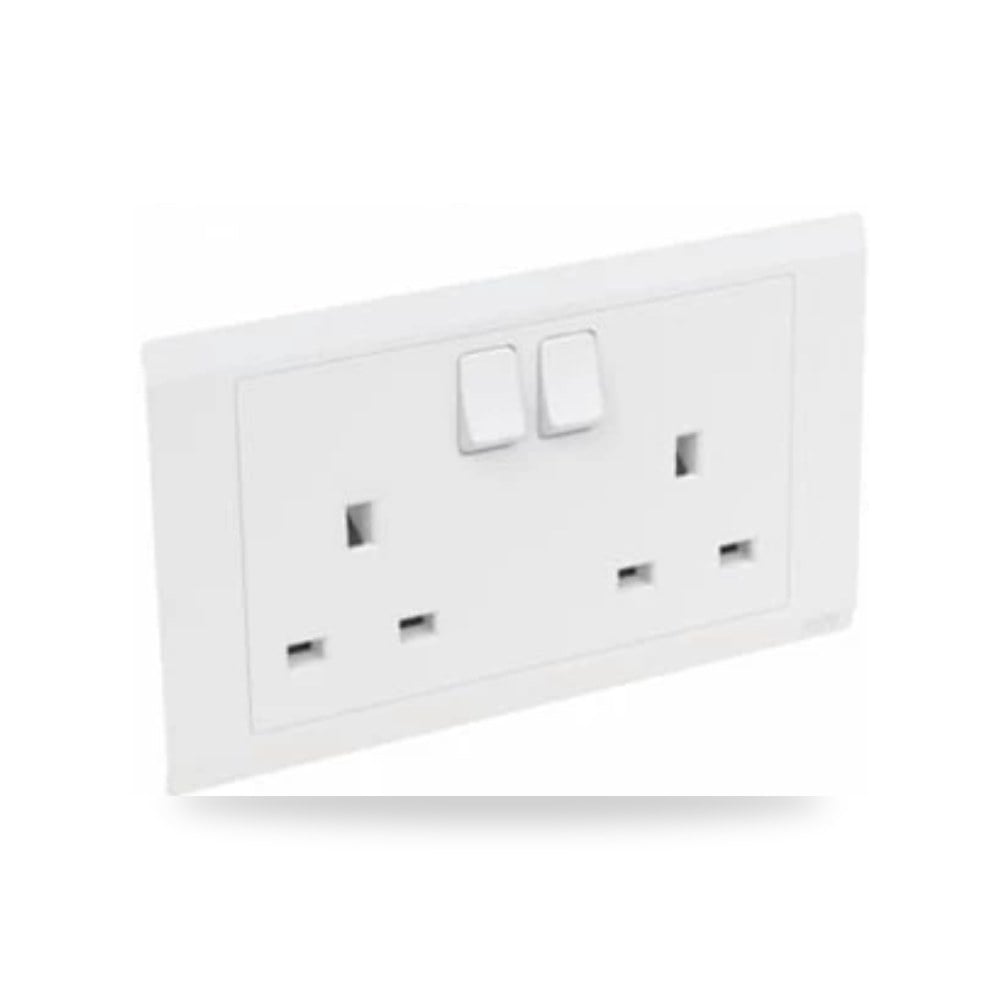 فيش كهرباء جداري مزدوج اي بي بي ABB 14×7 سم موديل 310