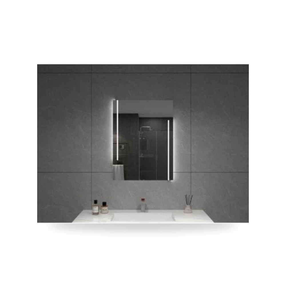 مراءه حمام مع اضاءه ليد باللمس 80 × 60 سم فضي Silver موديل 896