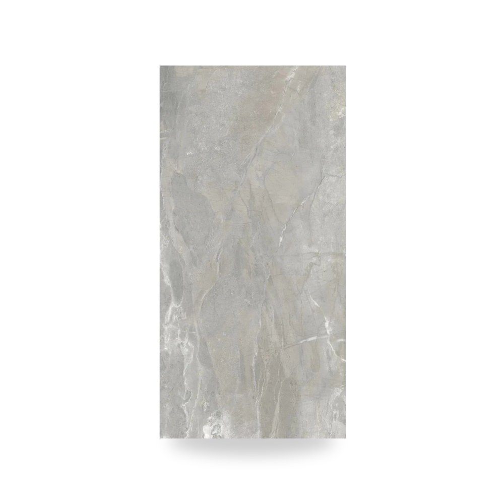 بلاط بورسلان أرضيات وجدران إيطالي مقاس 60 × 120 سم تشطيب ناعم لون رمادي طراز R-44890 dado
