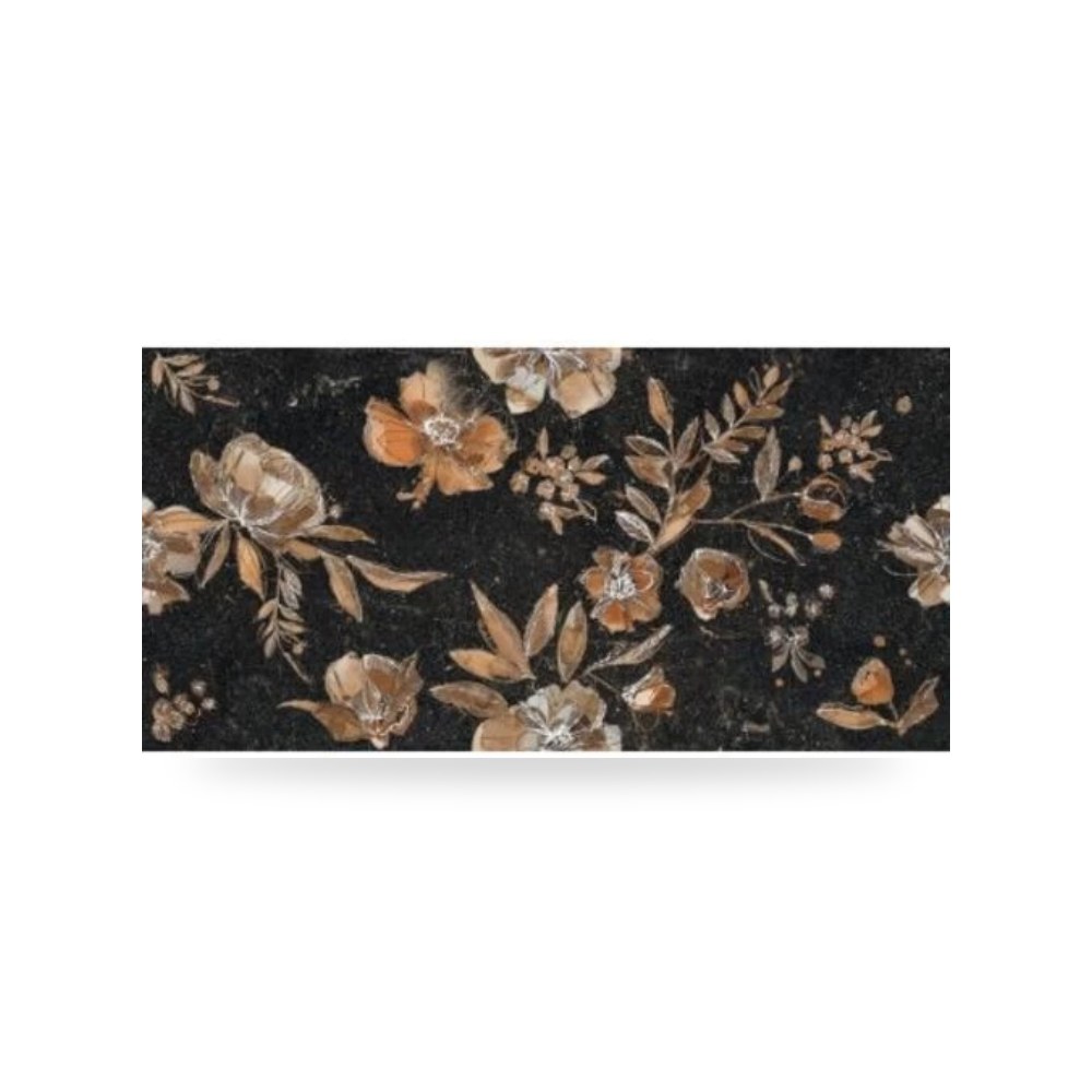 بلاط بورسلان أرضيات وجدران إيطالي مقاس 60 × 120 سم تشطيب ناعم لون أسود طراز R-44946 biemy