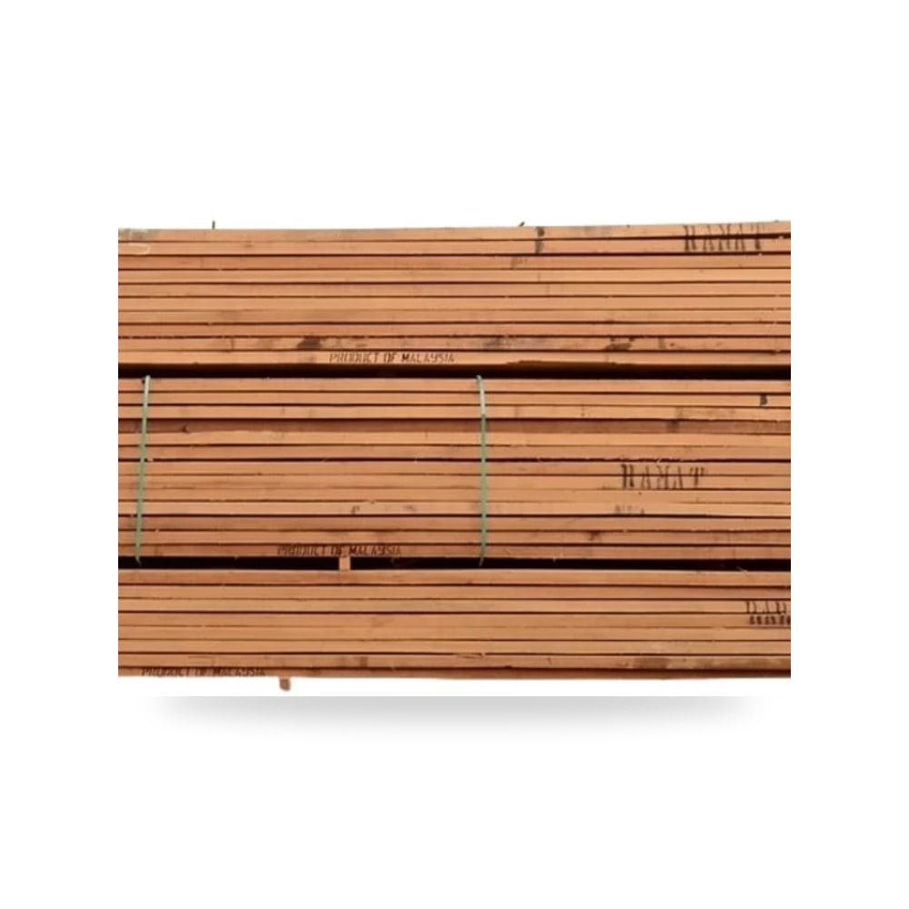 خشب ميرنتي أحمر ماليزي طبيعي صلب مقطع 5 × 25 سم بطول 245 سم موديل 857 Meranti Wood