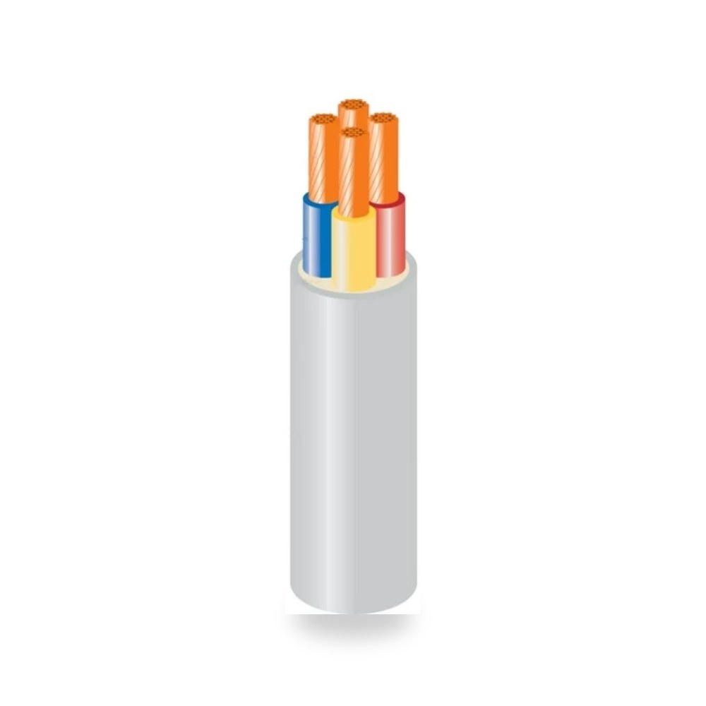 كابل نحاس مصمت 4 خط PVC 50 متر شركة الكابلات السعودية (SCC) موديل 906