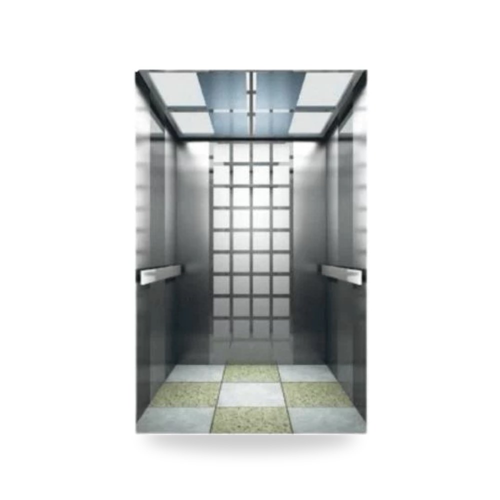 مصعد ركاب كابينة ستيل تشطيب فضي سعة 1000 كجم فضي TKJ1000 - 2.5-10 موديل 722